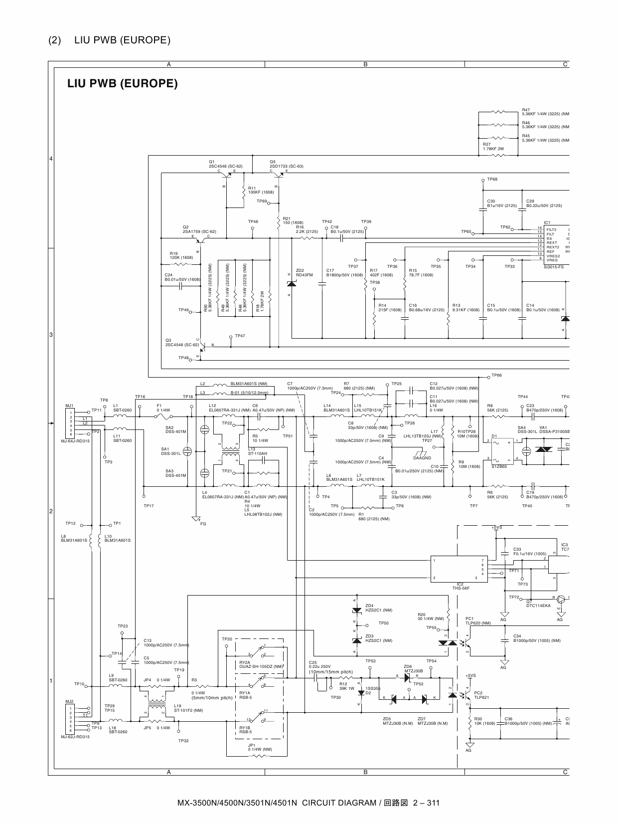 SHARP MX 3500 3501 4500 4501 FN-N Circuit Diagrams-6